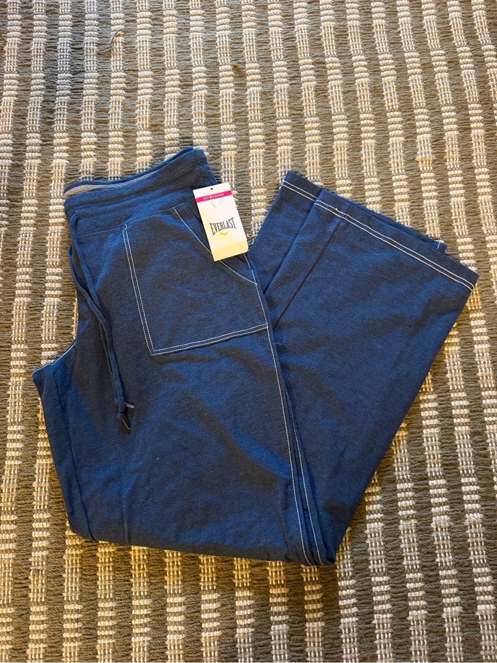 Everlast Navy Straight Leg Pants with White Stitching